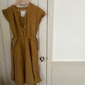 NotPERFECTLINEN Sydney dress in Amber Yellow size M